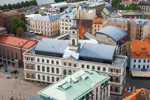 Aerial view of the Riga city Latvia