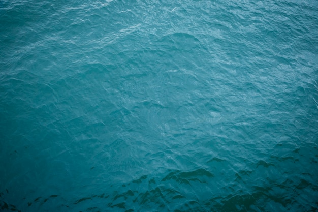 波紋の海の波の航空写真。波のあるターコイズブルーの海の質感。背景の水の海または海