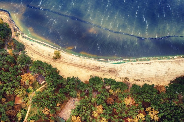 Aerial view of river