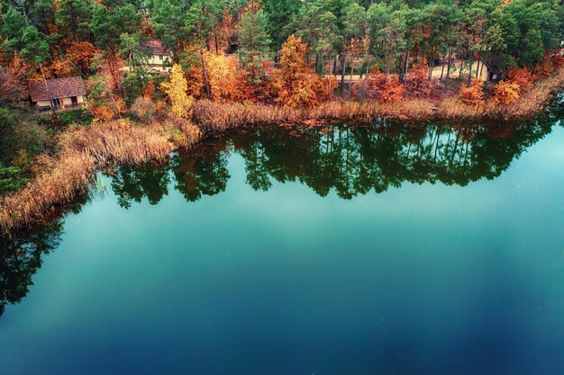 Aerial view of river