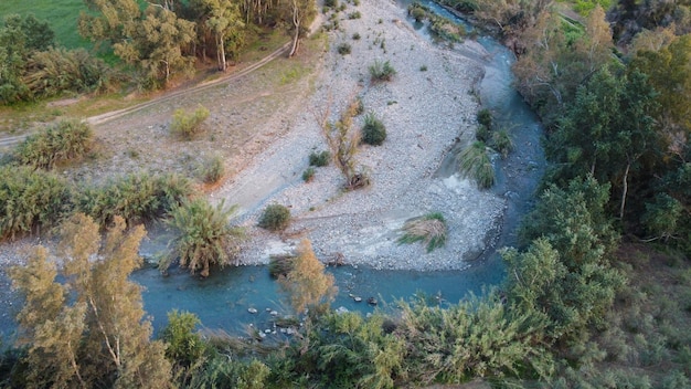 Aerial view of a river