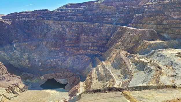 Foto vista aerea delle formazioni rocciose