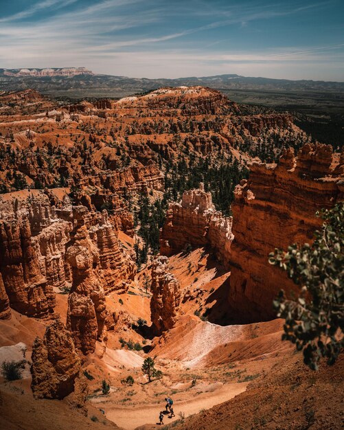 Photo aerial view of rock formations