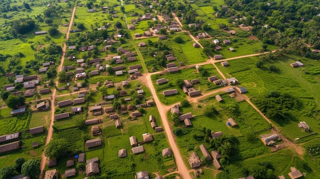 Aerial View of Rural Development