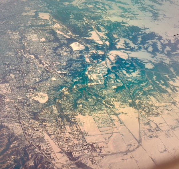 Photo aerial view of rural landscape