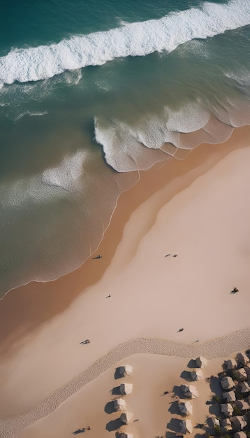 Photo aerial view of the sand dunes of praia da rocha in portugal