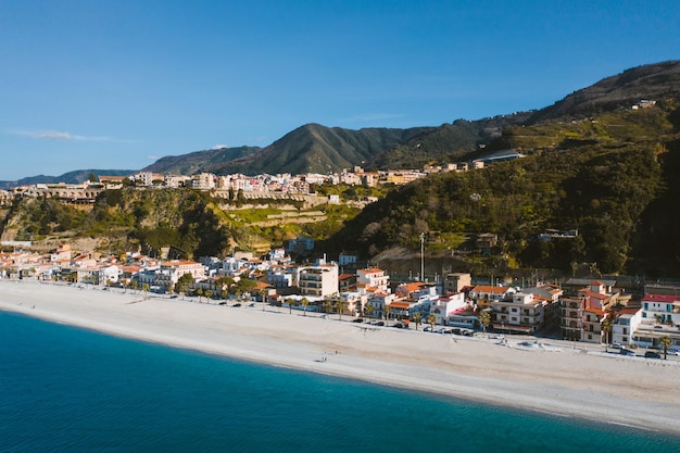 Aerial view of Scilla coast City of Reggio Calabria