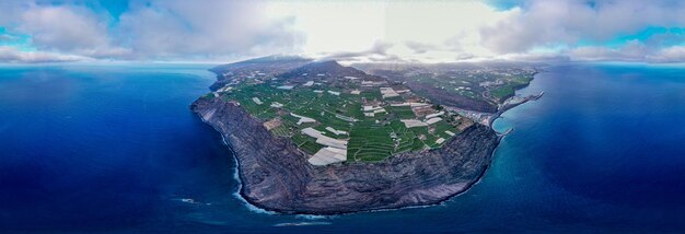 Aerial view of sea against sky