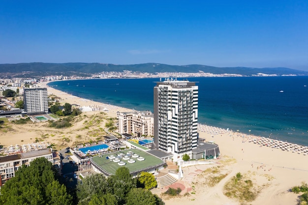 Aerial view to a sea resort Sunny Beach,