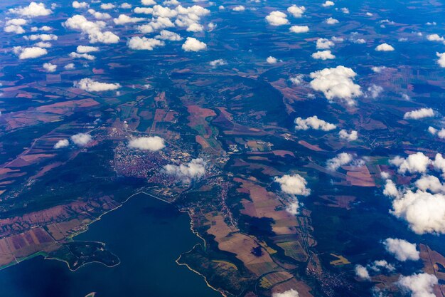 海の空中写真