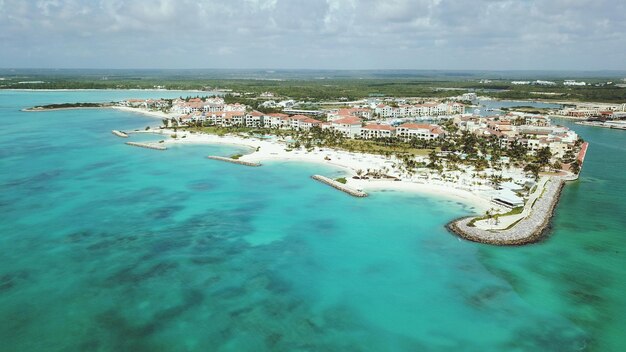 Aerial view of sea