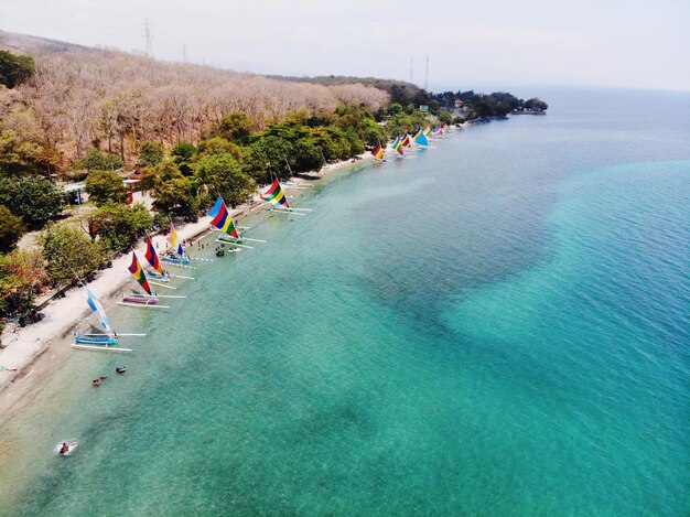 Foto veduta aerea del mare