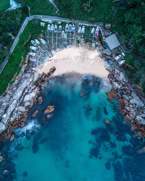 Foto veduta aerea del mare