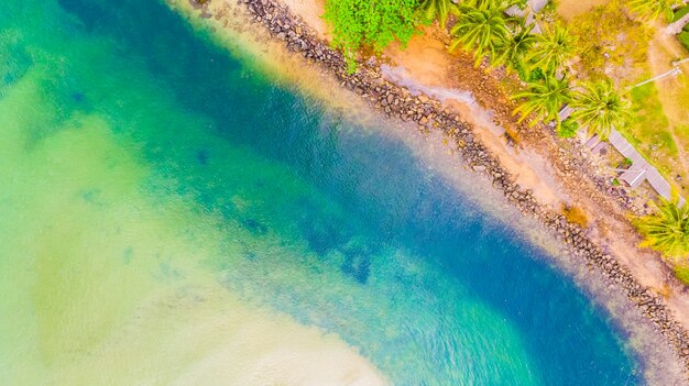 海の航空写真