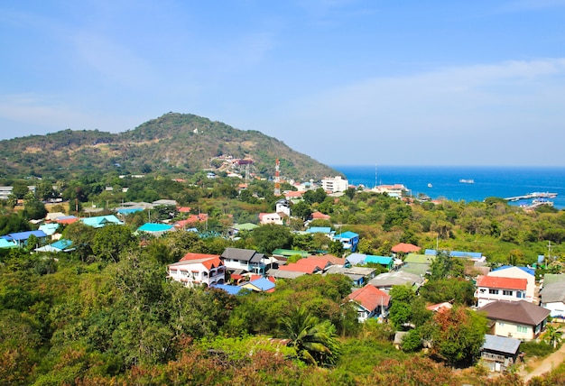 Photo aerial view of sichang island