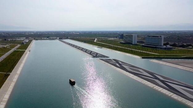 Aerial view of the Silk Road Samarkand is a modern multiplex