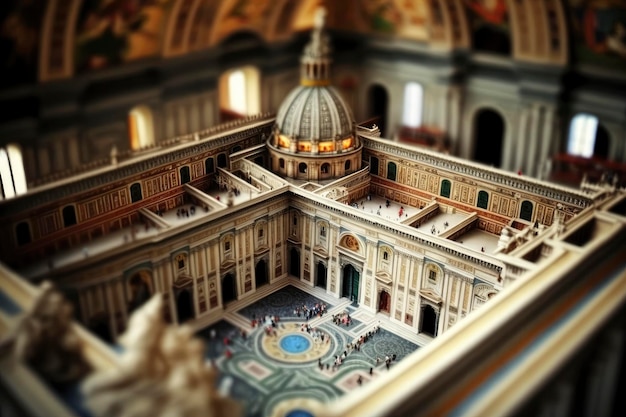 Aerial View of the Sistine Chapel in Vatican City