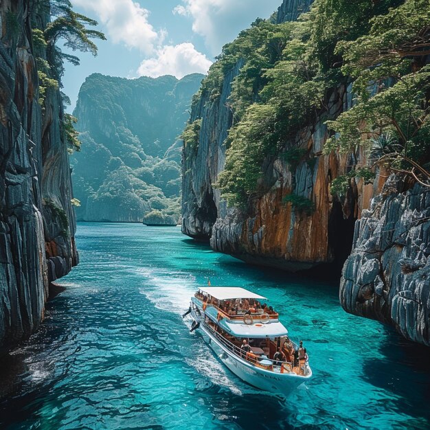 Aerial view of a small island in the middle of the ocean