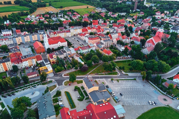 Aerial view of small tpwn in europe