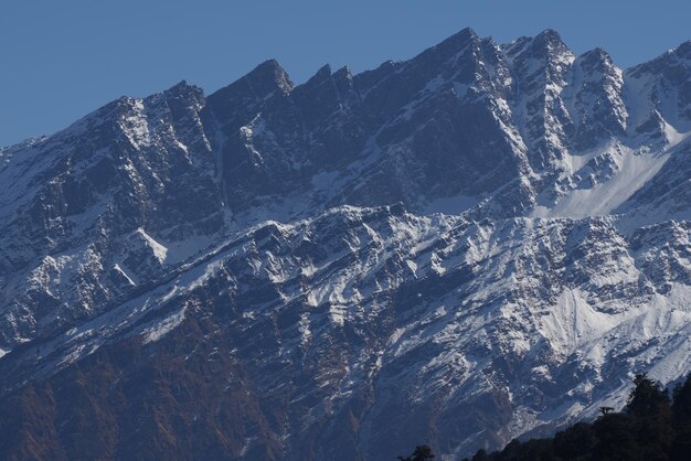 Aerial view of snowcapped mountains against sky