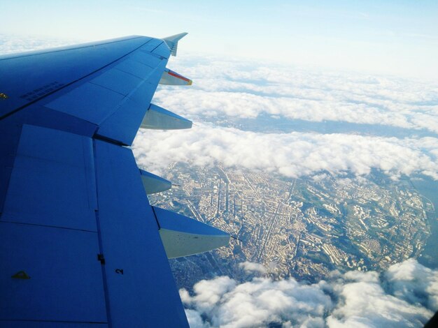 Aerial view of snowcapped mountains