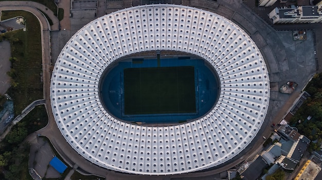 Aerial view of stadium in Kyiv