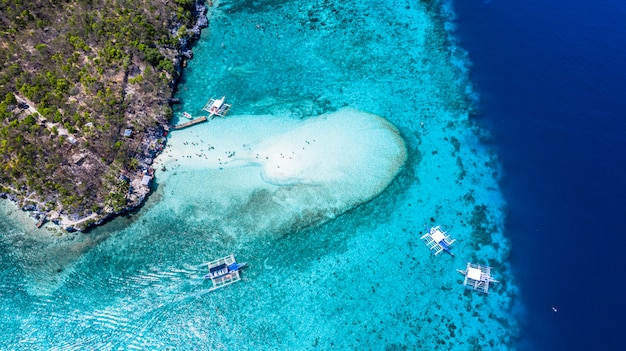 Aerial view of the Sumilon island