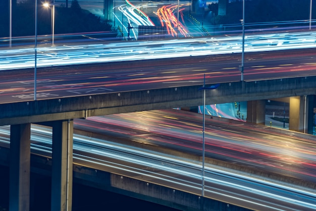 Aerial View of Suzhou overpass at Night