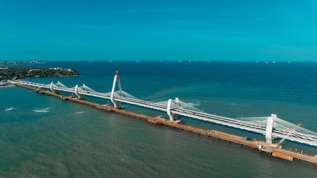 Aerial view of tanzanite bridge in dar es salaam