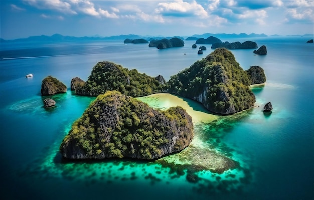 Aerial view of thailand