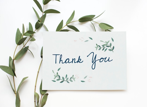 Photo aerial view of thank you card