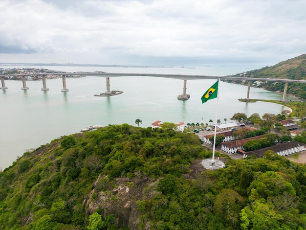 Aerial view of the Third Bridge in Enseada de Su in Vitria Espirito Santo Brazil