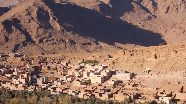 Aerial view of tinehir mountain town