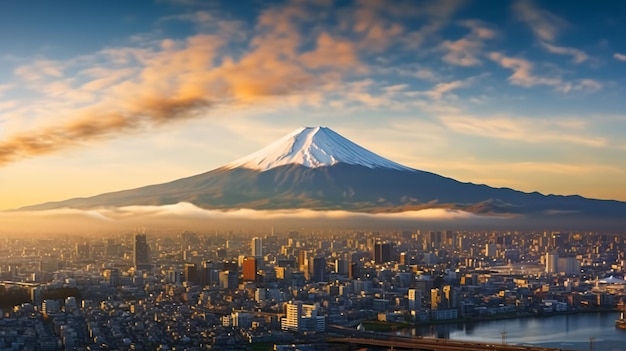 Aerial view of Tokyo cityscape