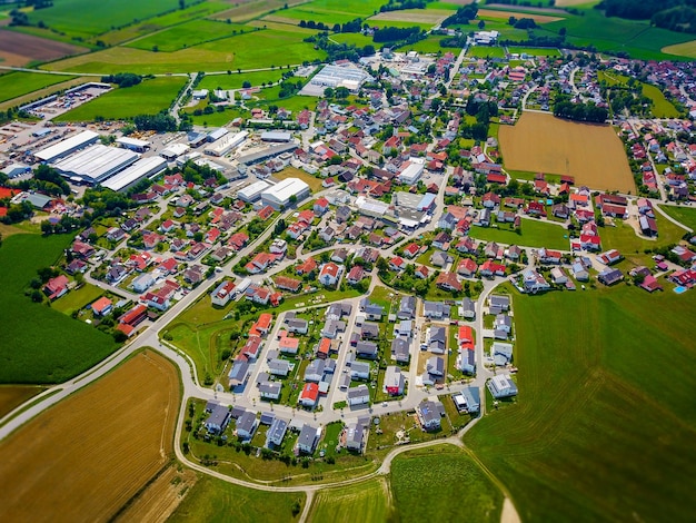 aerial view of townscape