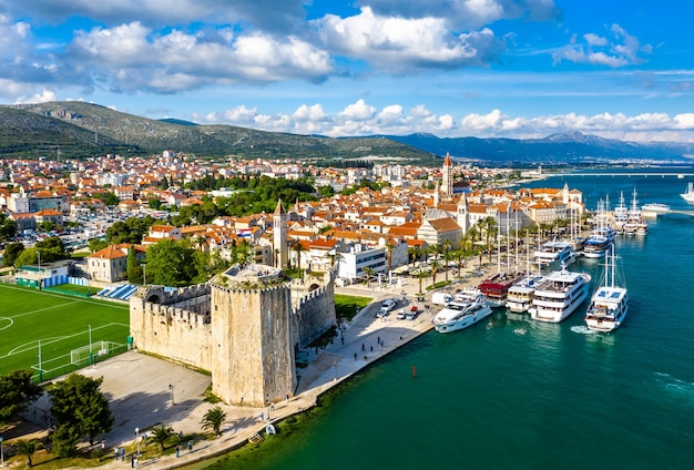 Aerial view of Trogir. in Croatia