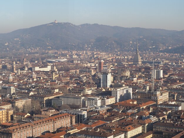 Aerial view of Turin