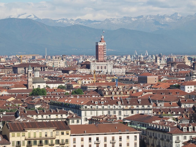 Aerial view of Turin