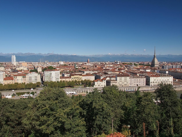 Aerial view of Turin