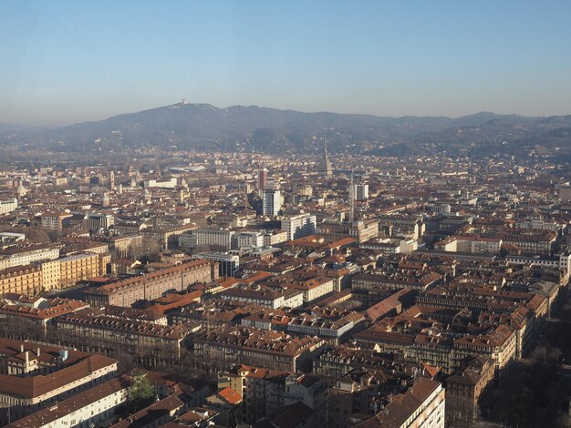 Aerial view of Turin