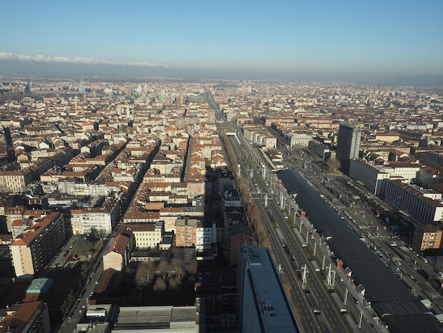 Aerial view of Turin