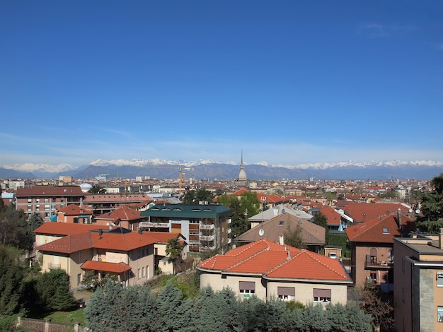 Aerial view of Turin