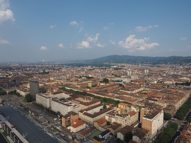 Aerial view of Turin