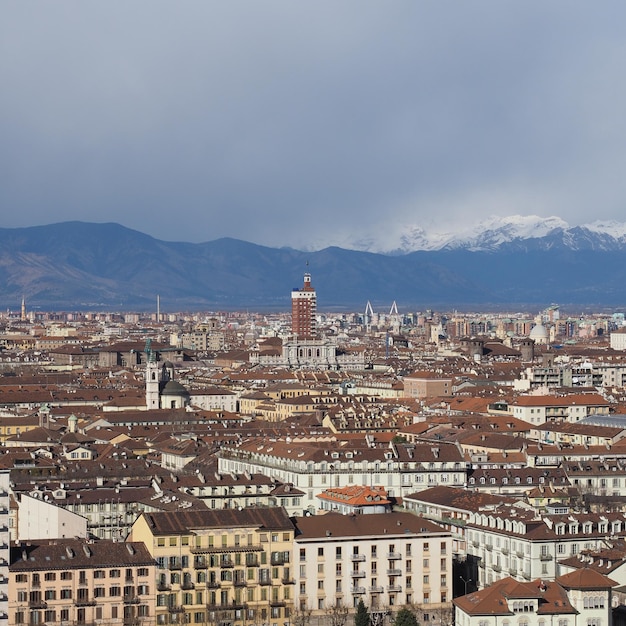 Aerial view of Turin