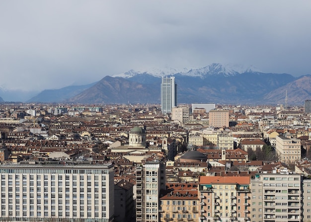 Aerial view of Turin