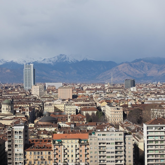 Aerial view of Turin