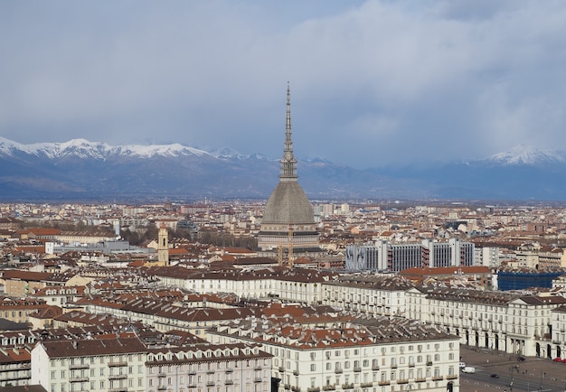 Aerial view of Turin