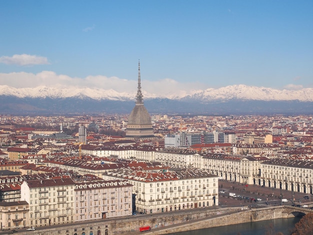 Aerial view of Turin