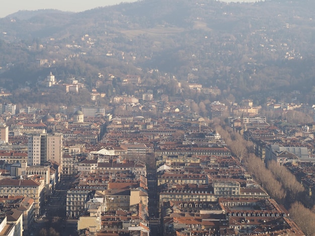 Aerial view of Turin