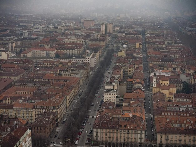 Aerial view of Turin